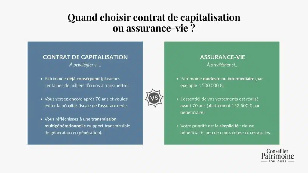 assurance vie ou contrat de capitalisation que choisir