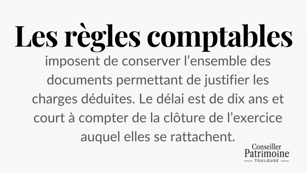 conservation lmnp facture justificatif