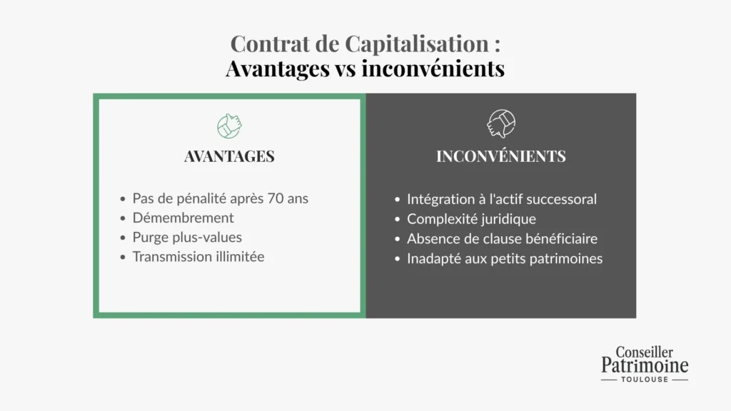 avantages et inconvénients de contrat capitalisation