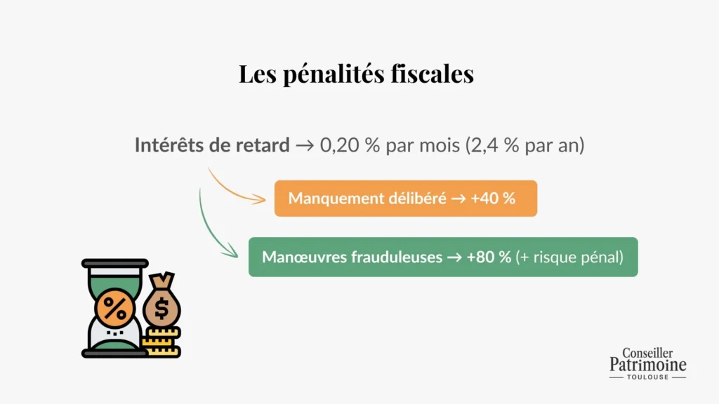 penalites amende en cas de redressement fiscal pour un particulier
