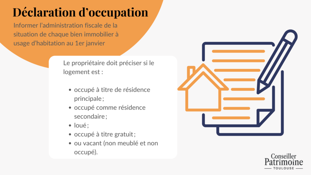 déclaration d'occupation